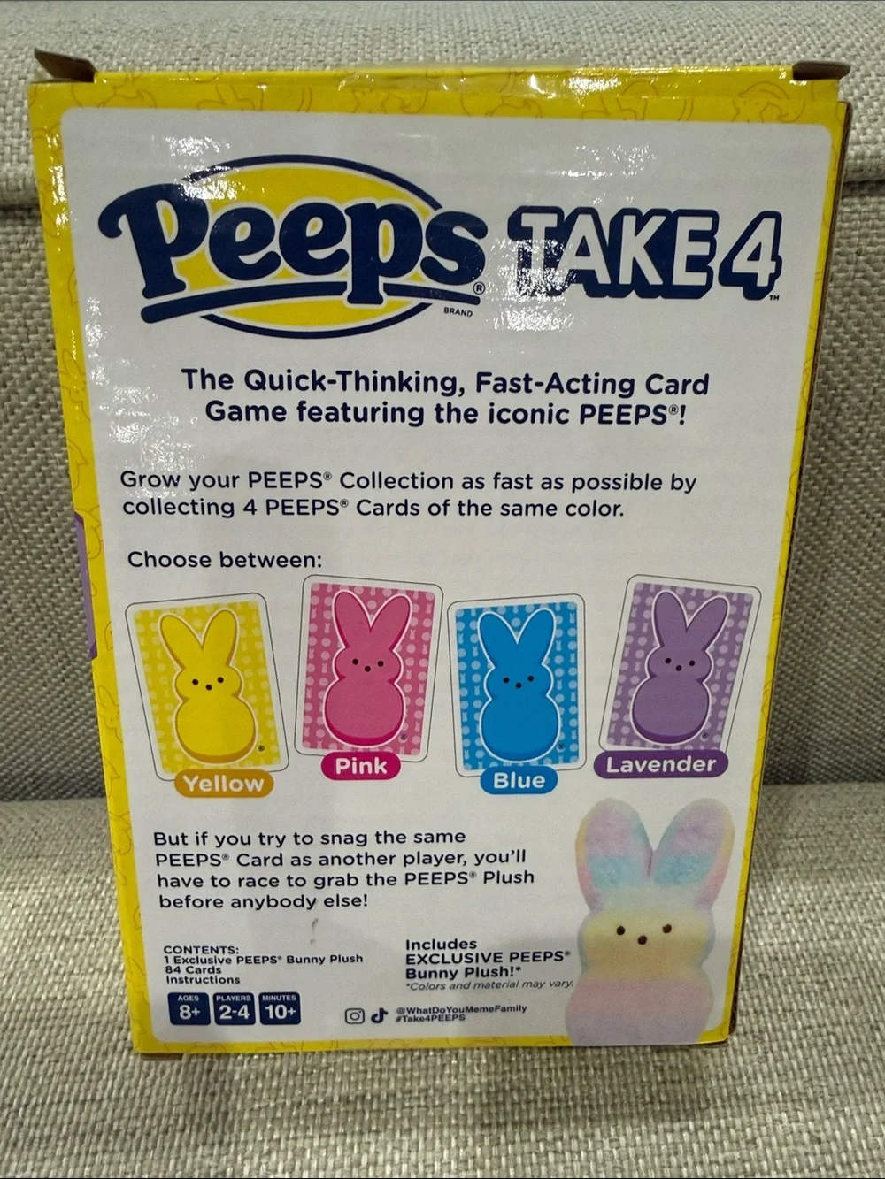 🐰Relatable - Peeps Take 4 Card Game with Peeps Bunny Plush 🐰